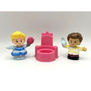 Little People Disney Princess Cinderella And Prince Charming With Pink Chair